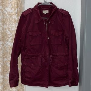LOFT MAROON LIGHT JACKET SMALL
